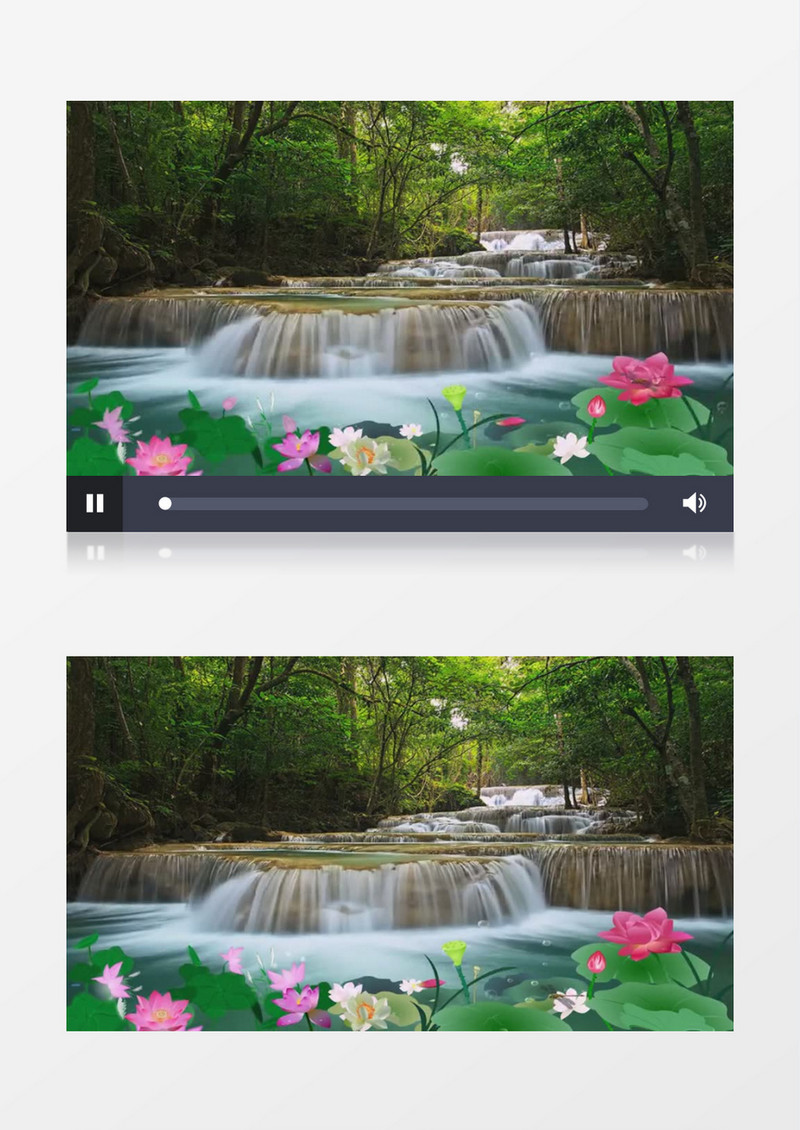 森林瀑布背景视频素材