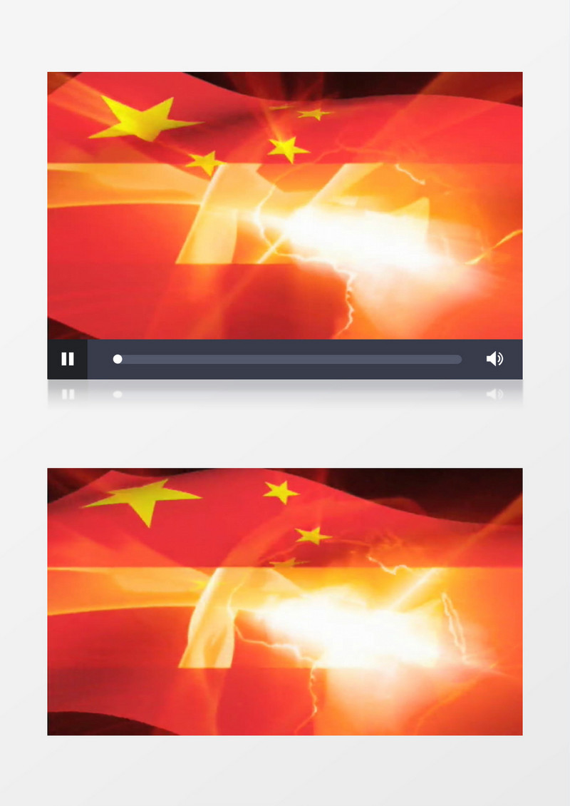动画动态华表红旗红绸飘扬背景视频素材