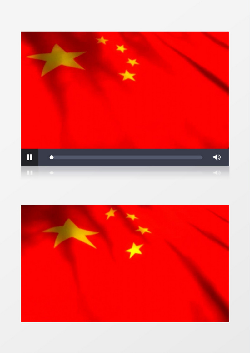 动画动态近距离特写五星红旗飘扬背景视频素材