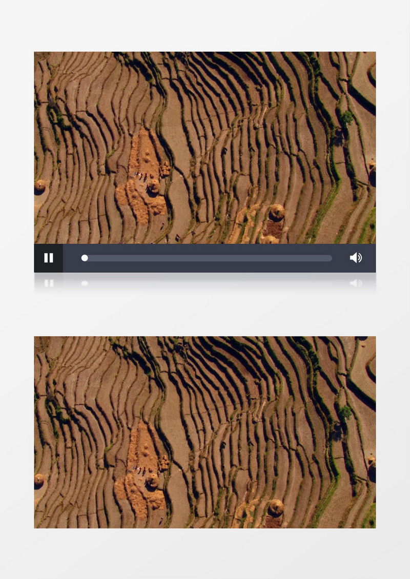 高空俯拍层叠梯田实拍视频素材