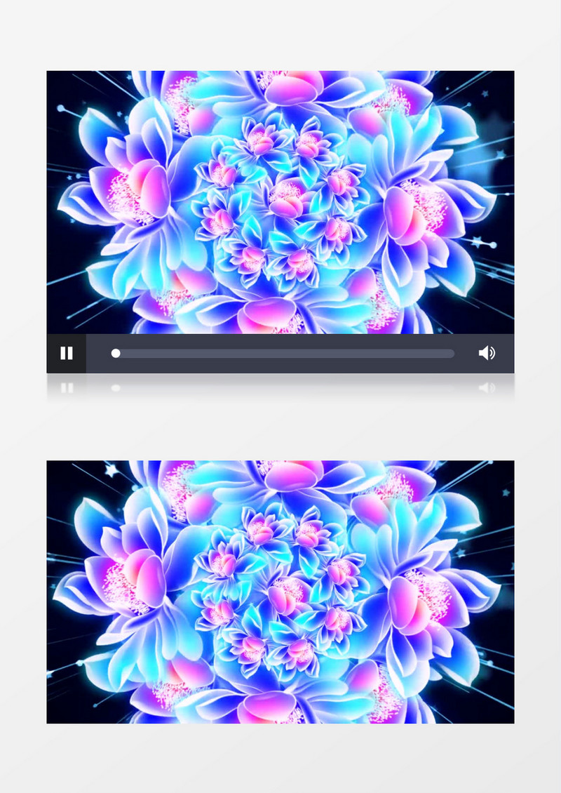 发光荷花旋转发射视频素材