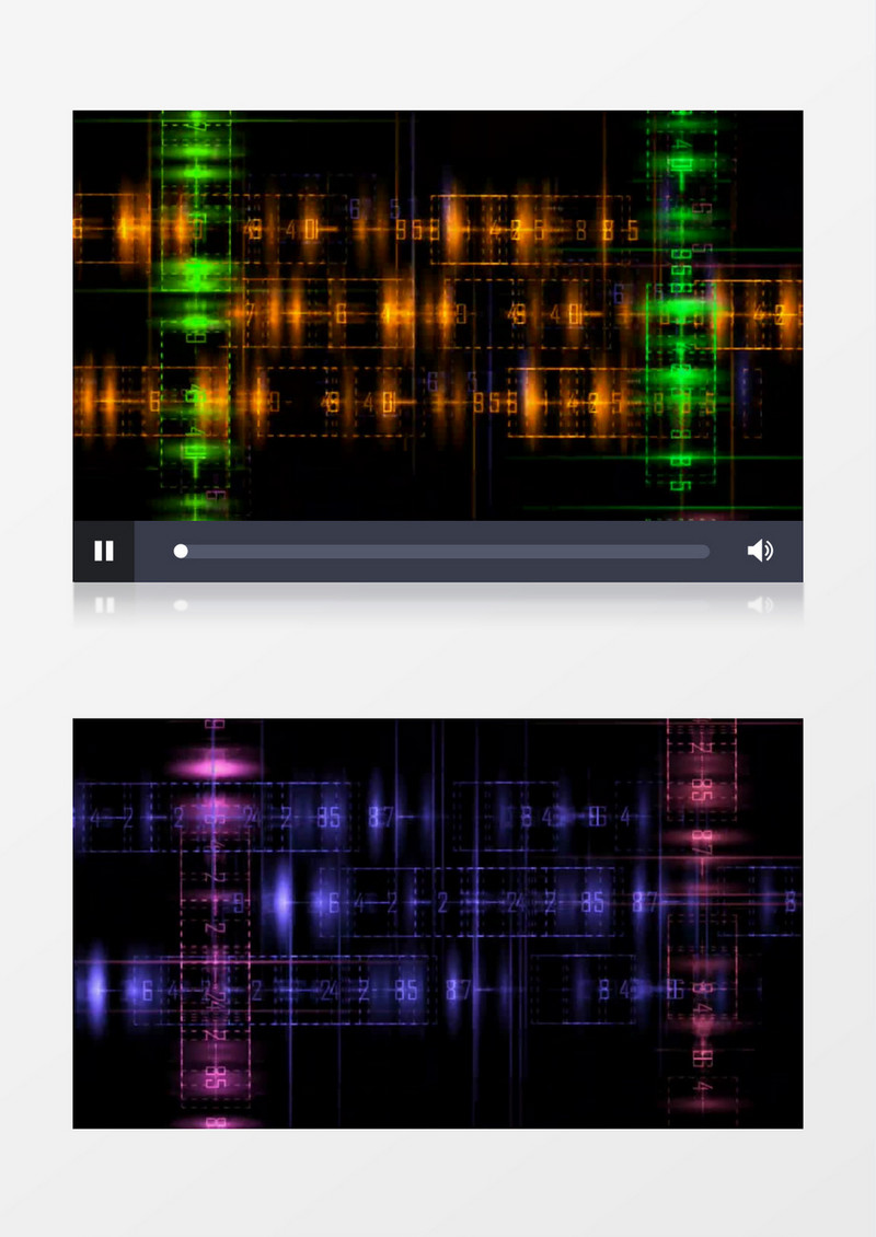 快速改变的滚动数字视频素材