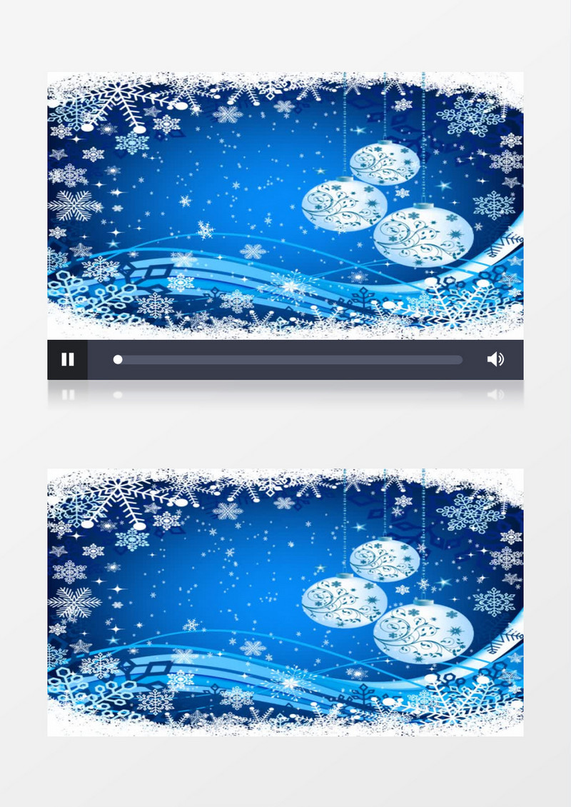 蓝色圣诞飘雪背景视频素材