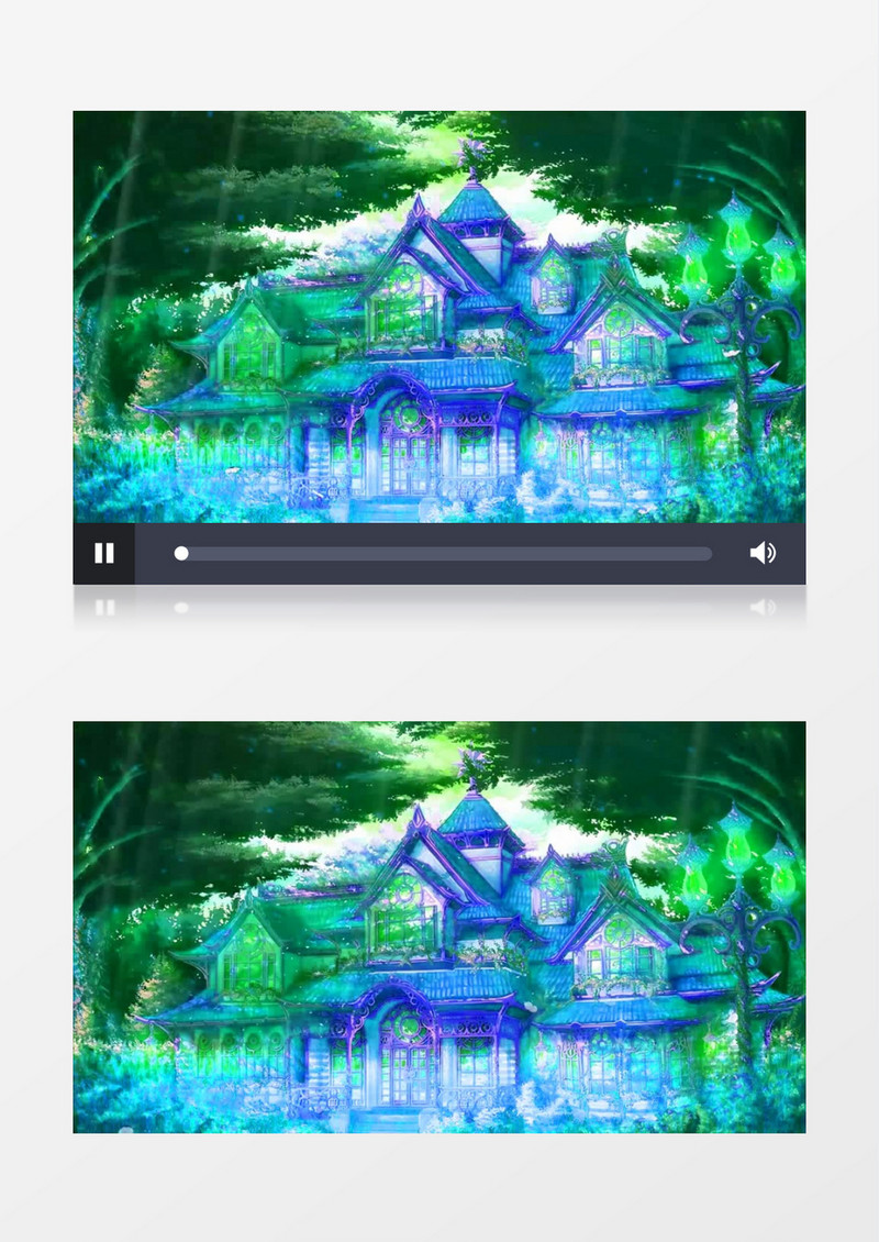 森林树林绿色城堡背景视频素材