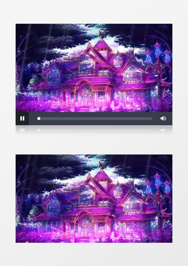 紫色森林城堡背景视频素材