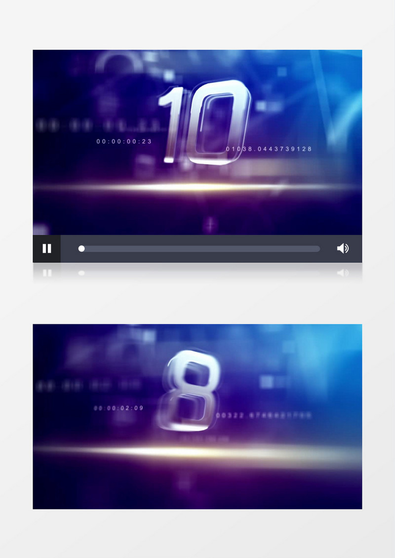 彩色3D炫酷粒子数字背景视频素材