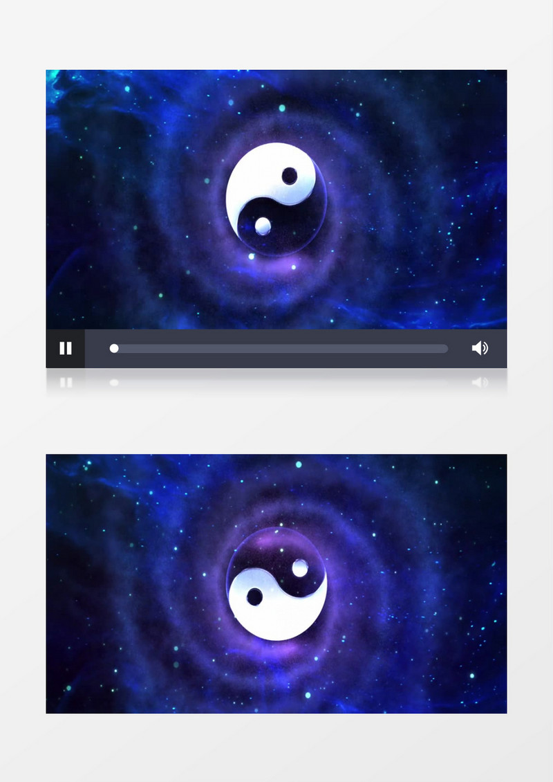 动画动态八卦太极阵视频(有音乐)背景视频素材