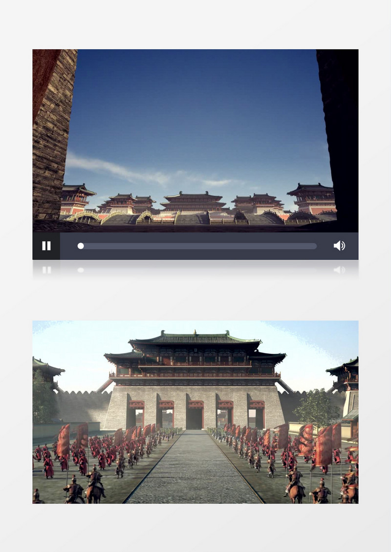 实拍唐皇宫大气外景背景视频素材