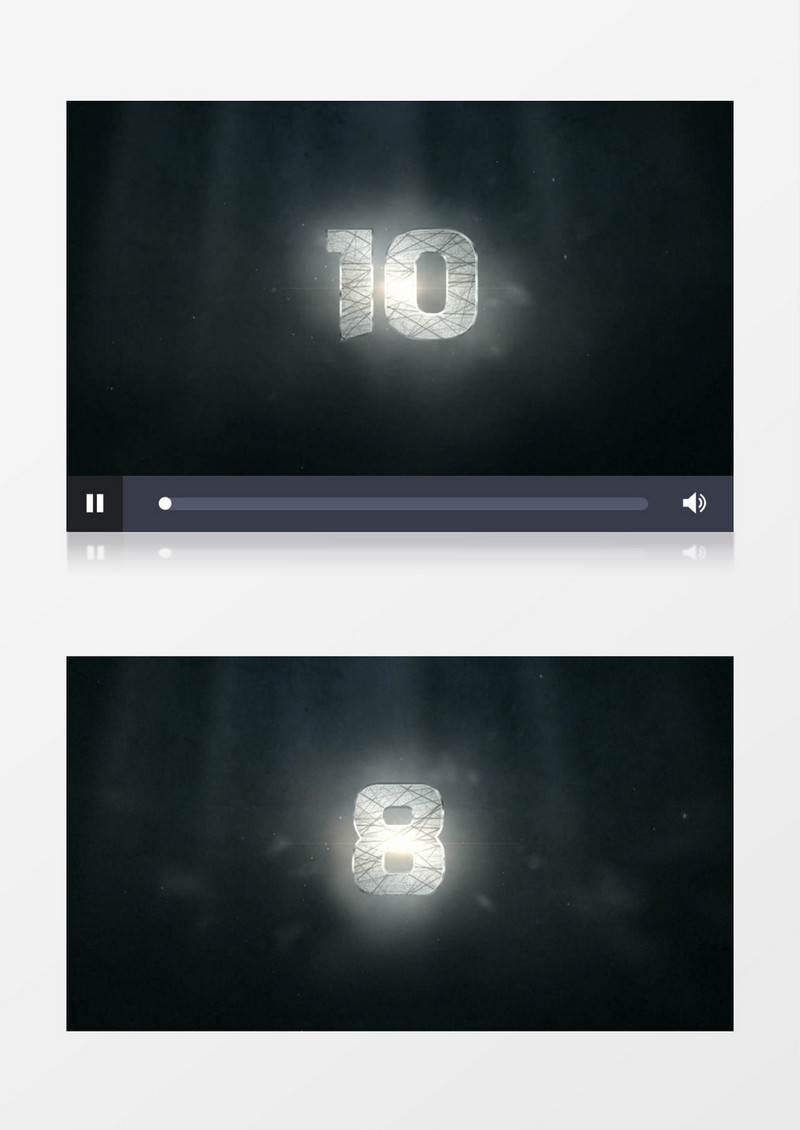 残破闪电倒计时数字背景视频素材