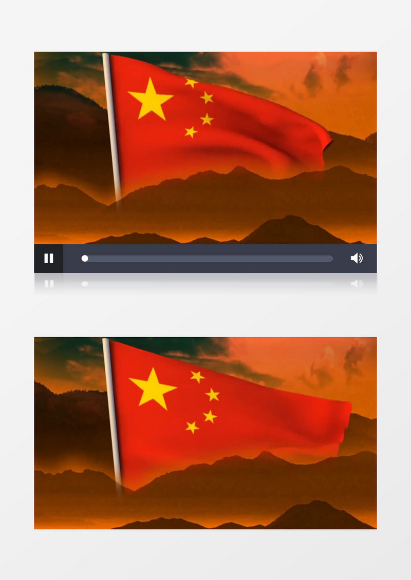动画动态五星红旗飘扬背景视频素材