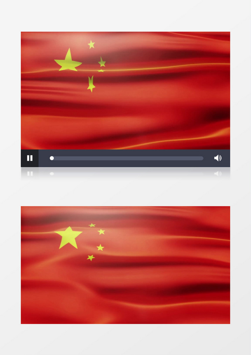 动画动态红旗红绸飘扬背景视频素材