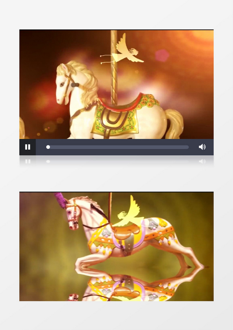 儿童梦幻音乐旋转木马背景视频素材