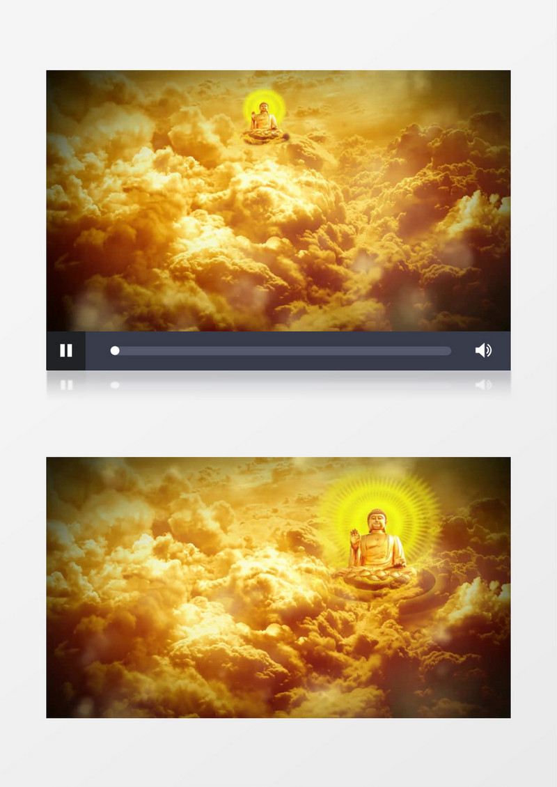 动画动态云中佛像背景视频素材
