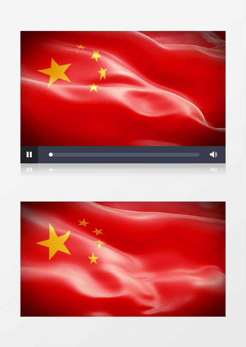 动画动态近距离五星红旗飘扬背景视频素材