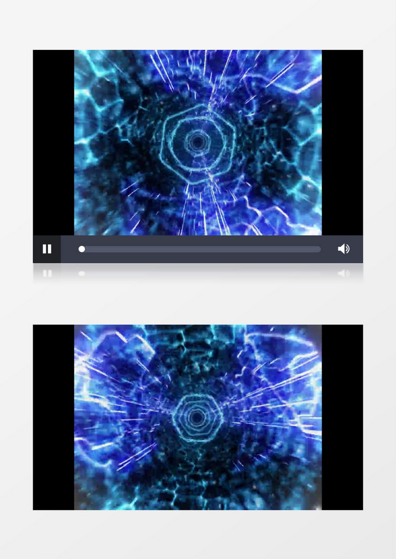 神秘蓝色隧道穿梭背景视频素材