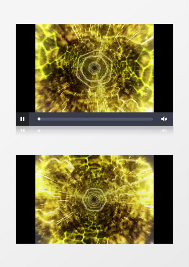 金黄旋转幽深隧道穿梭背景视频素材