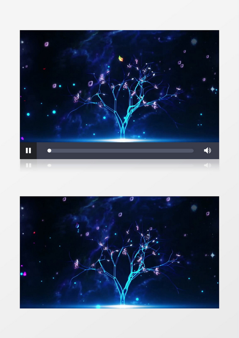 梦幻旋转树木视频素材