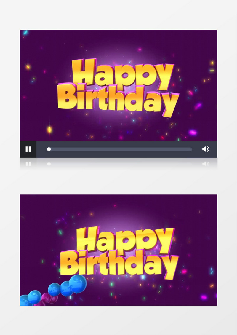 Happy Birthday (有音乐)背景视频素材