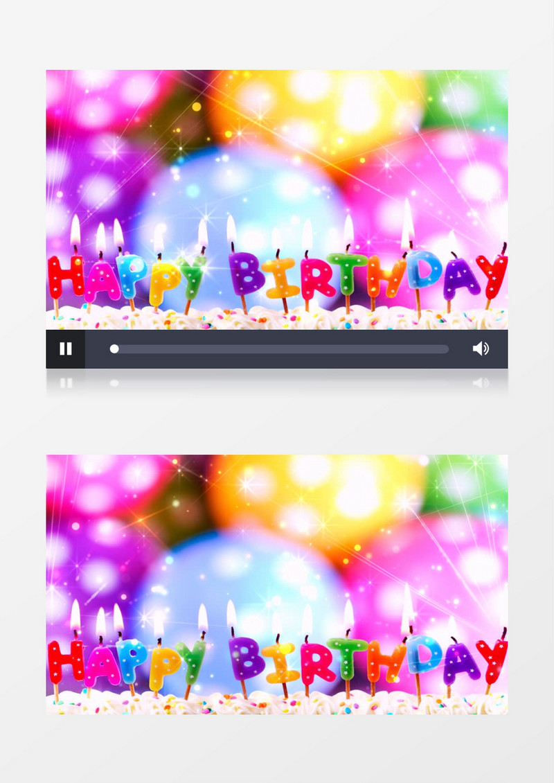 温馨生日蜡烛背景视频素材