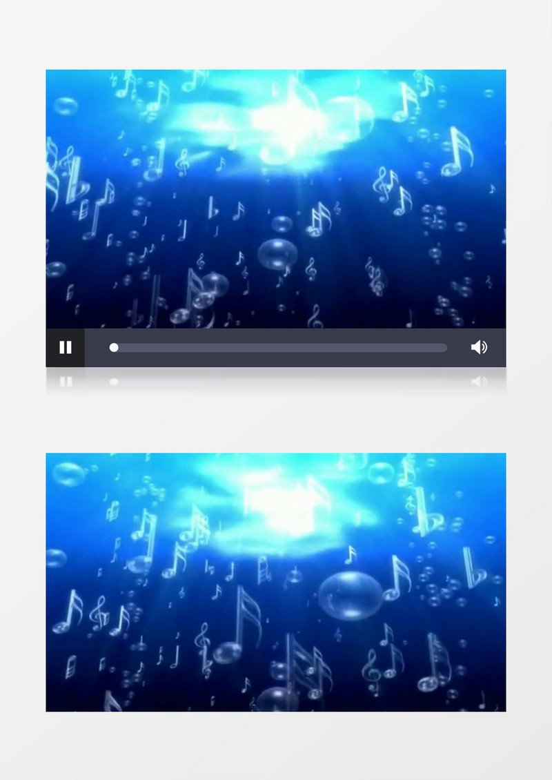 蓝色水泡音符背景视频素材