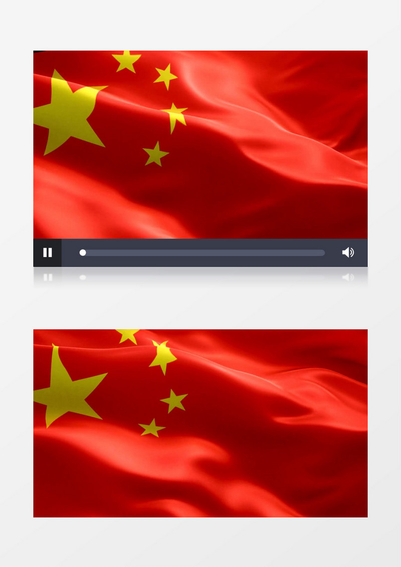 近距离五星红旗飘扬背景视频素材