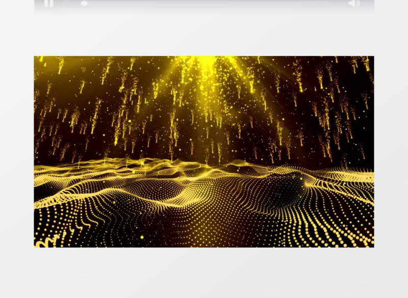 唯美金色粒子雨效果有音乐背景视频素材