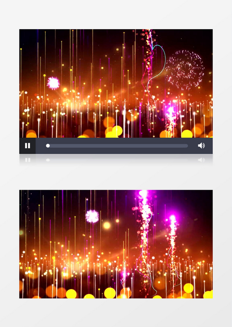 粒子浮动烟花绽放欢快喜庆背景视频素材