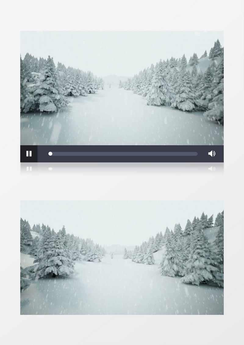 下雪圣诞树森林背景视频