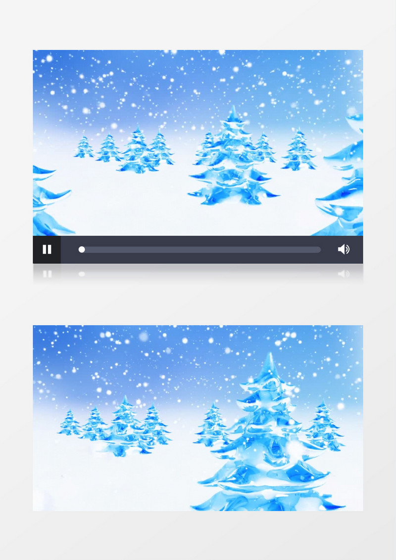 雪地水晶树唯美背景视频 