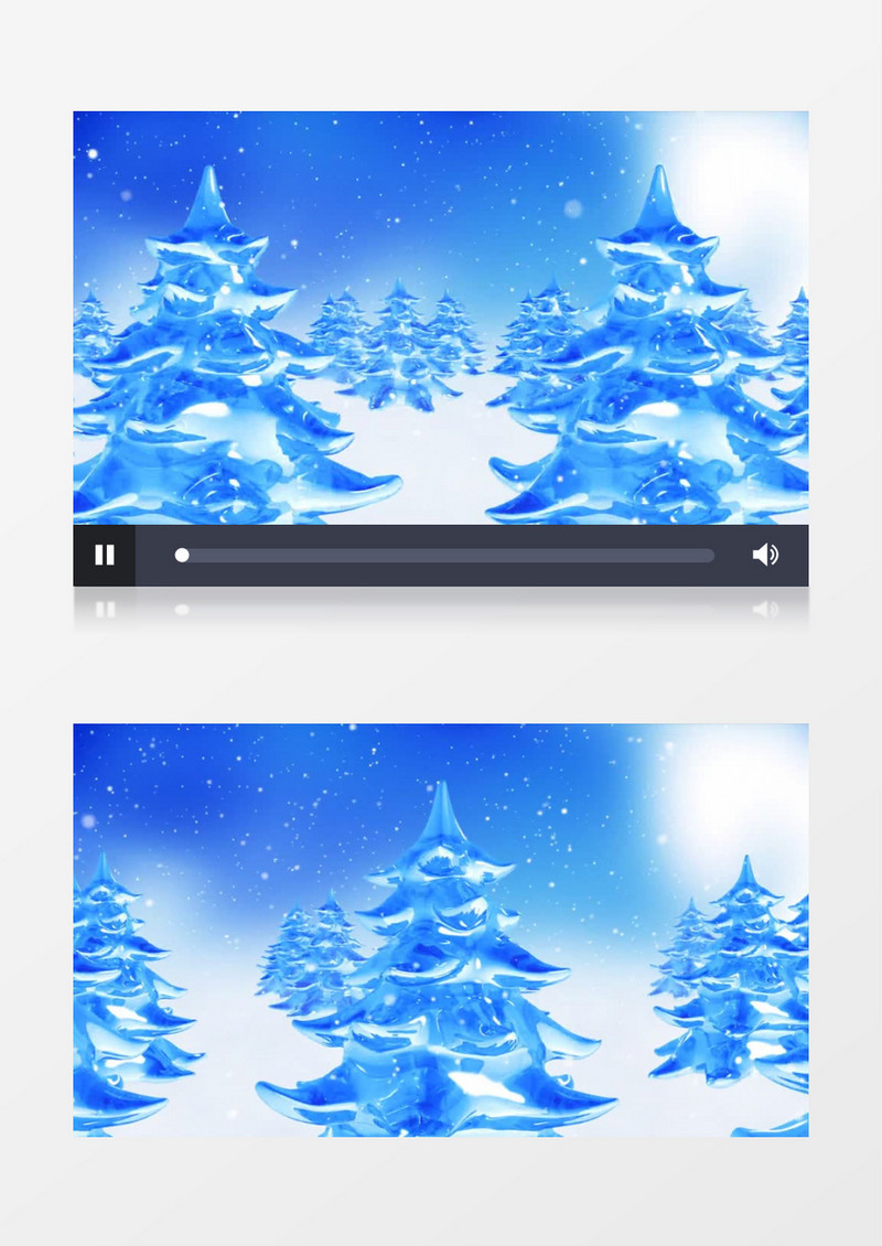 雪地水晶树唯美背景视频