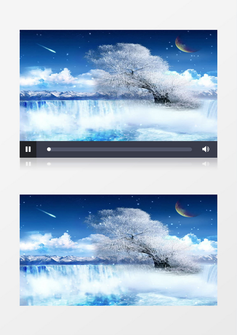 冰天雪地唯美背景视频