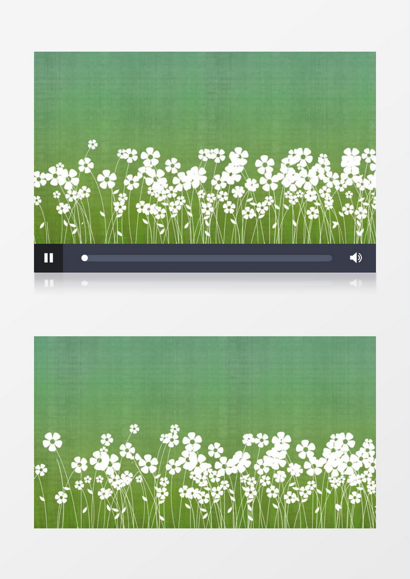 清新唯美绿色背景花朵摇曳视频背景