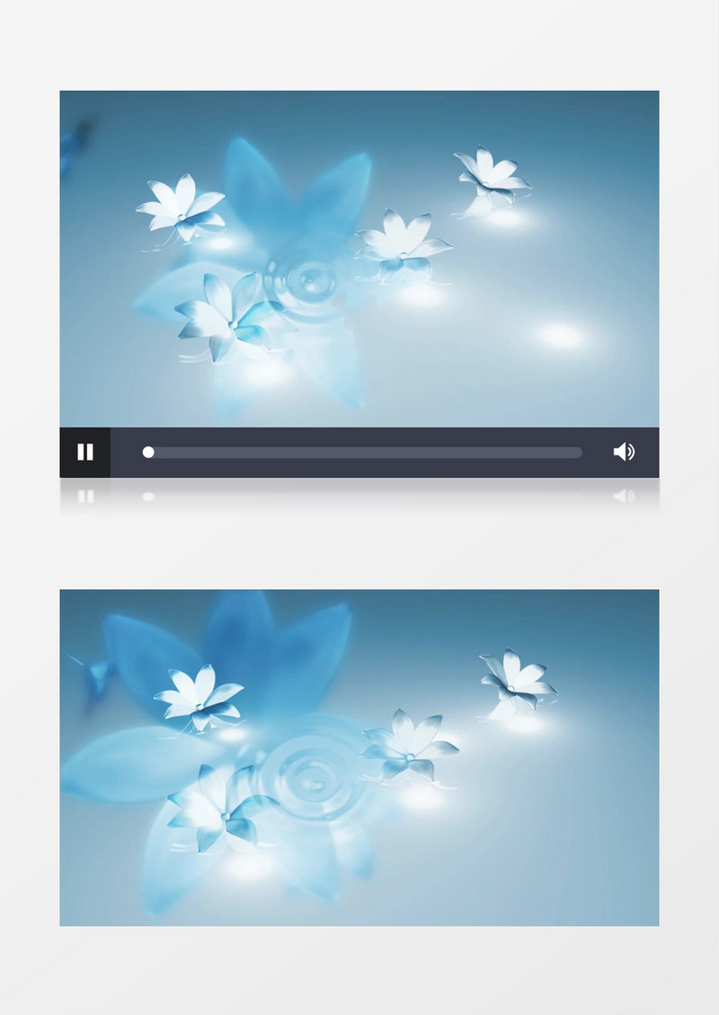 蓝色的唯美浪漫的水花视频素材