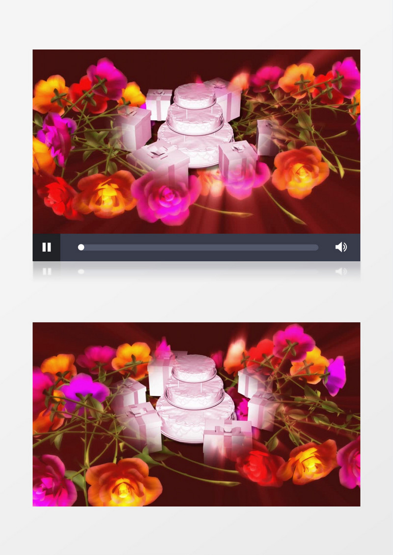 唯美浪漫的艳丽花朵视频素材