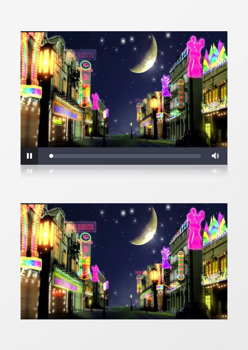 夜上海霓虹灯舞台背景视频