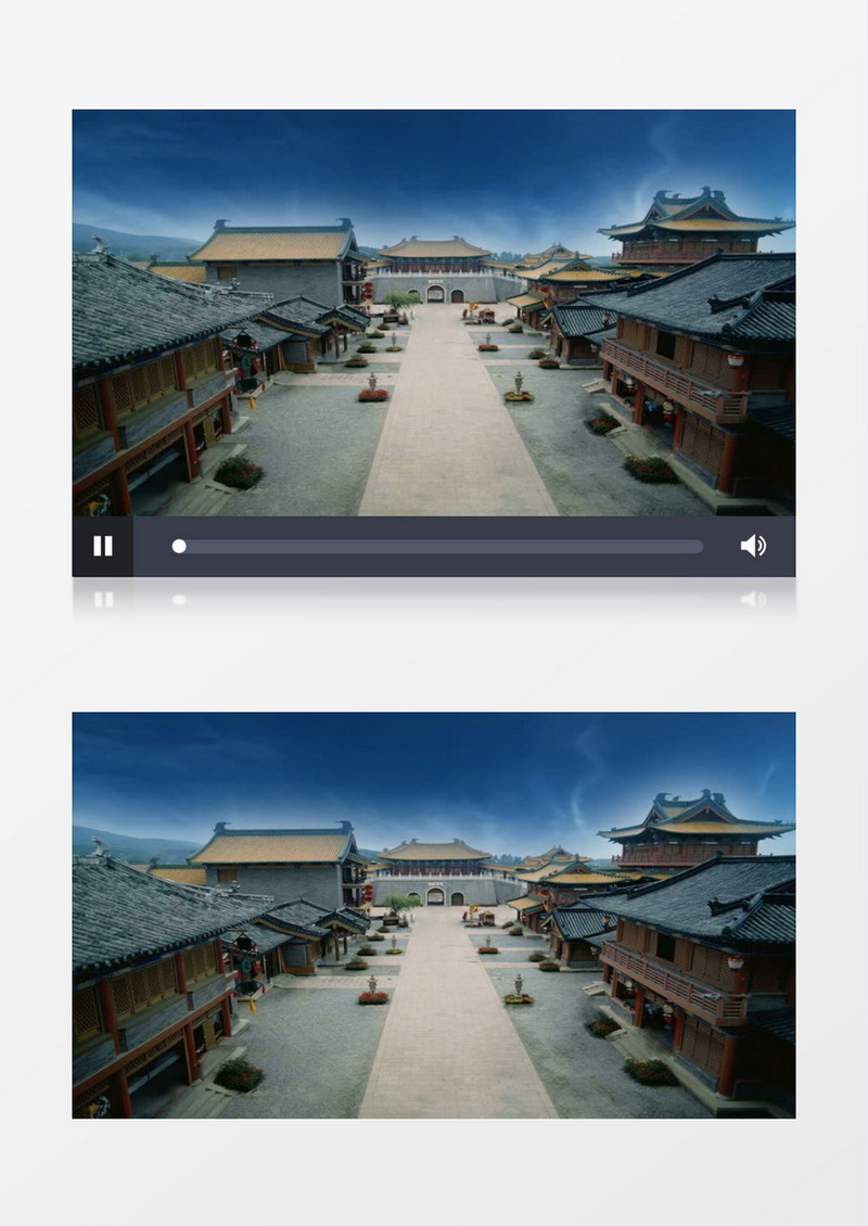 古代街道城门背景视频素材