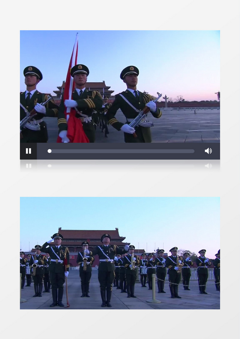 歌颂祖国天安门前升国旗背景视频素材
