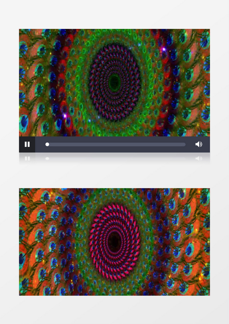 动画动态七彩羽毛孔雀毛背景视频素材