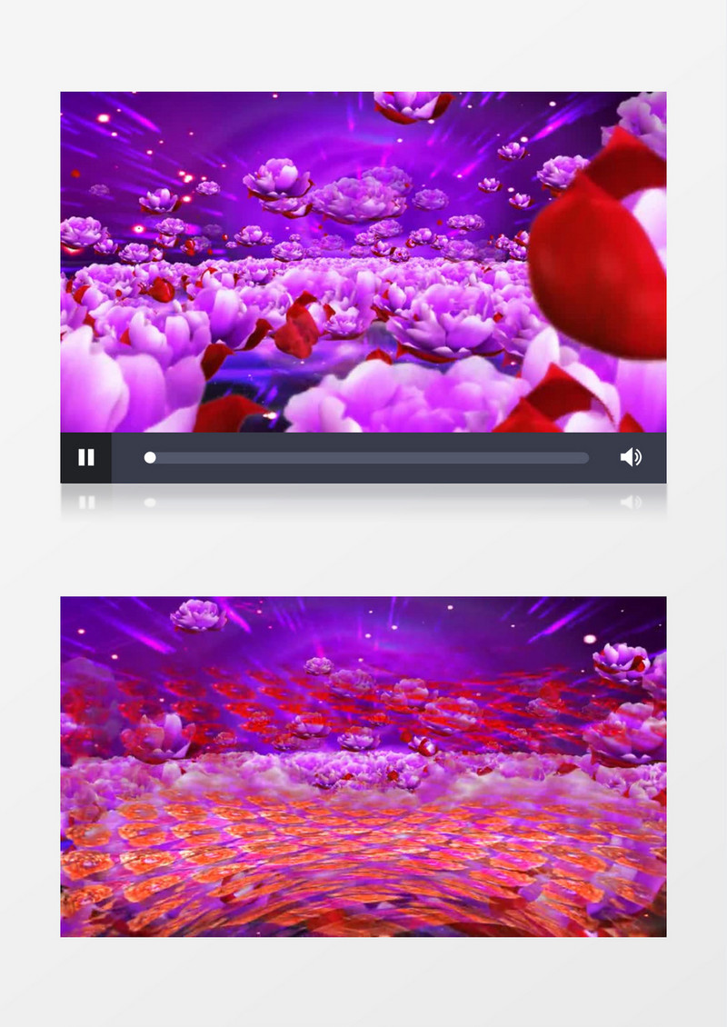 动画动态百花盛开背景视频素材