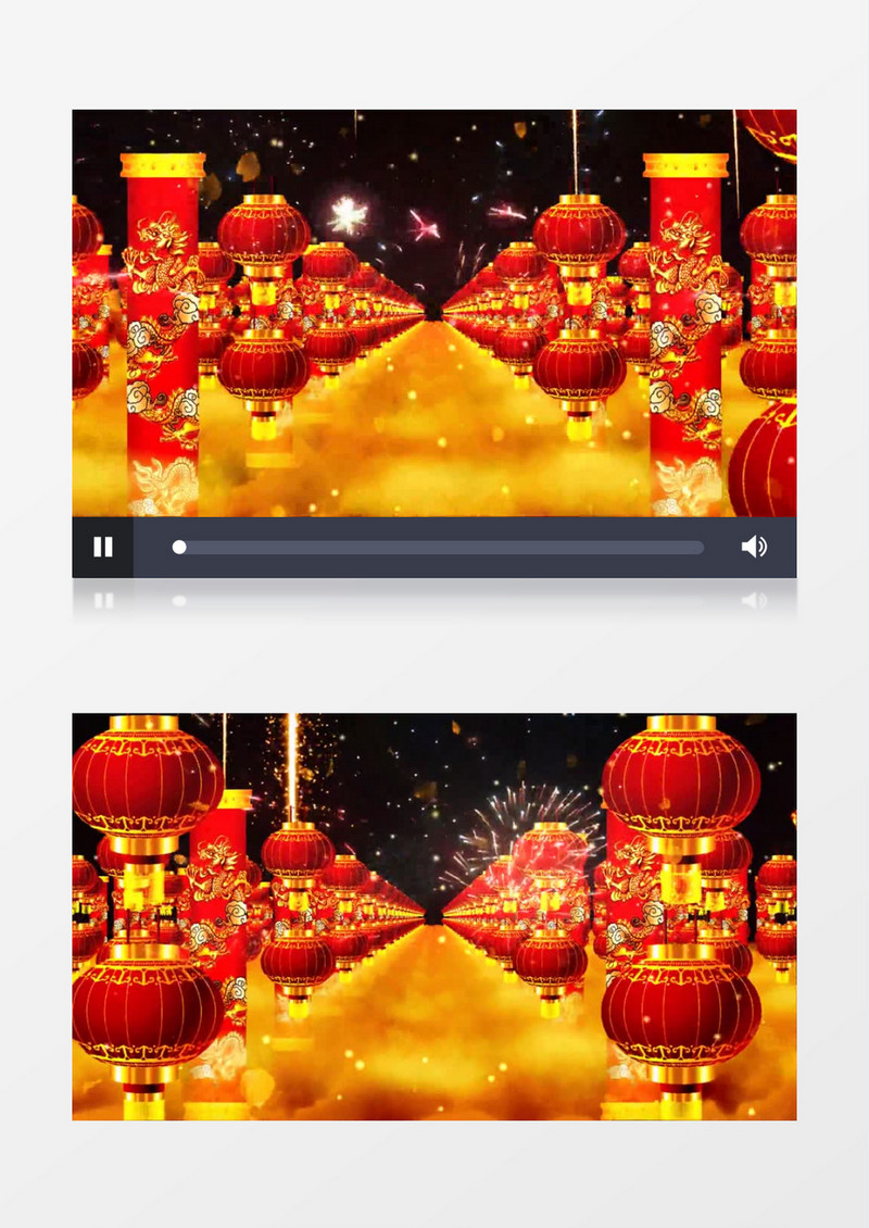 灯笼龙柱背景视频
