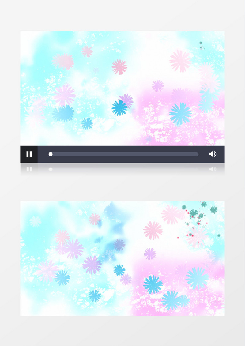 唯美浪漫的淡淡水粉画背景视频素材
