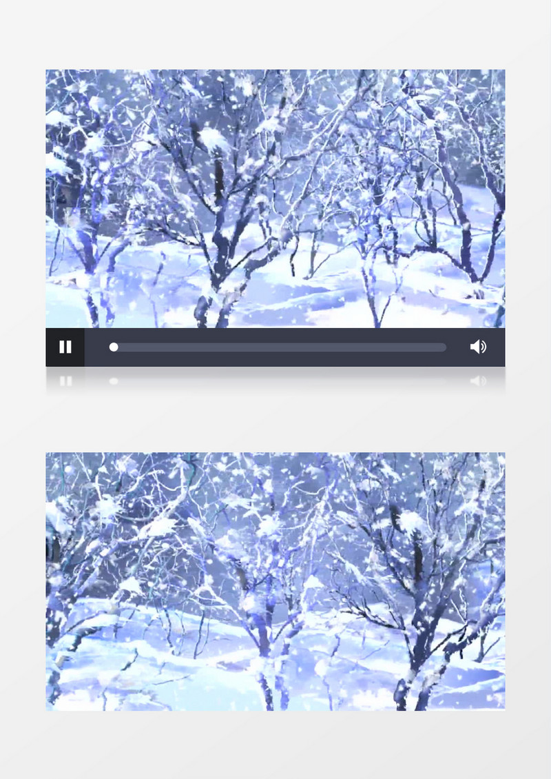 唯美浪漫的梦中雪林背景视频素材