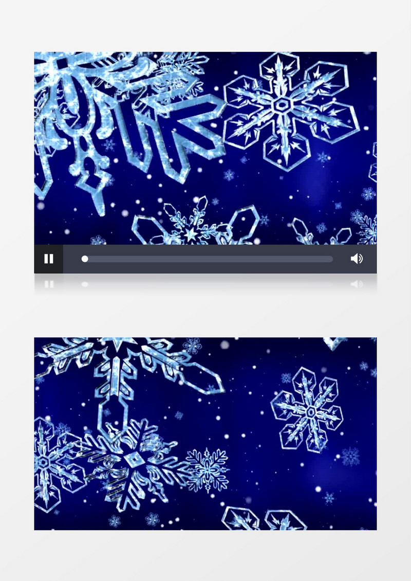 蓝色透明的雪花背景视频素材