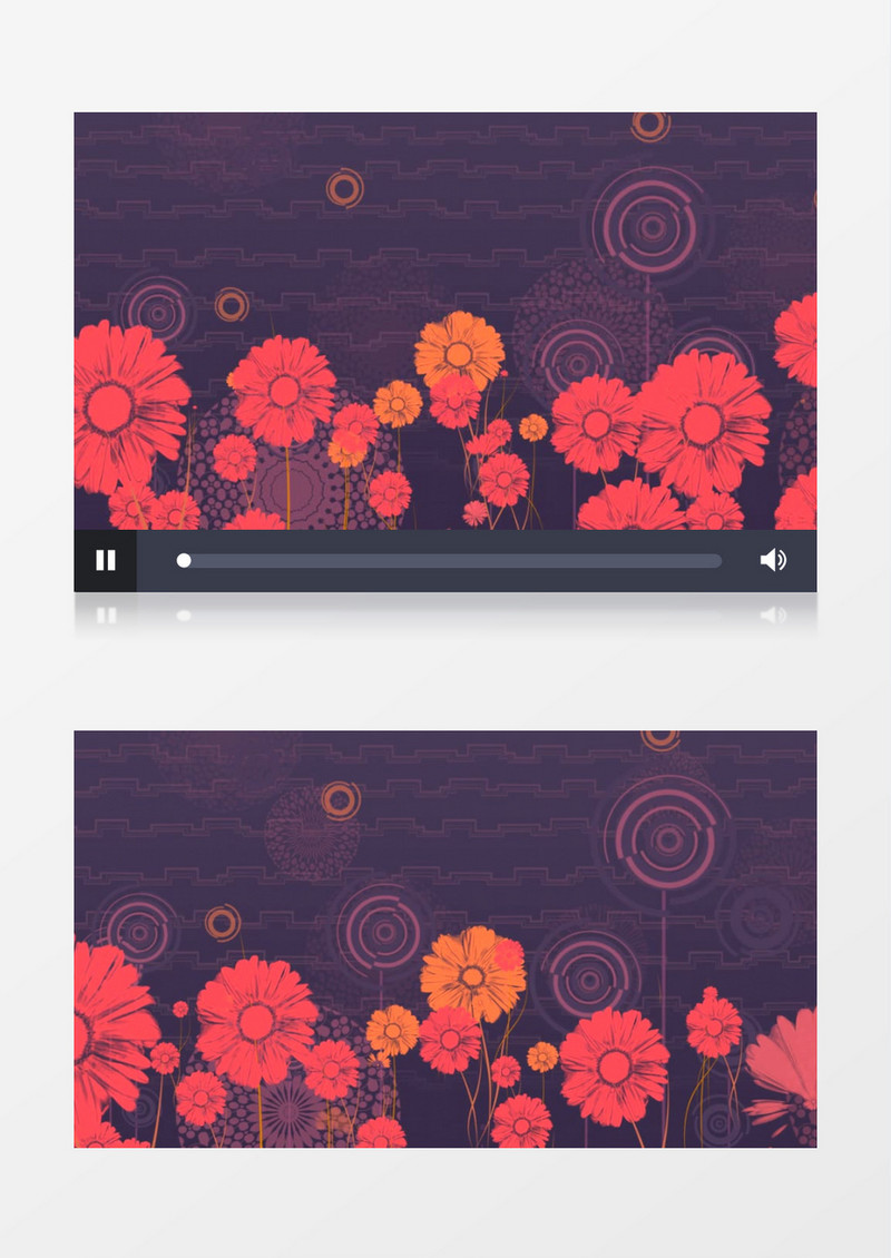 唯美的红色小花朵背景视频素材