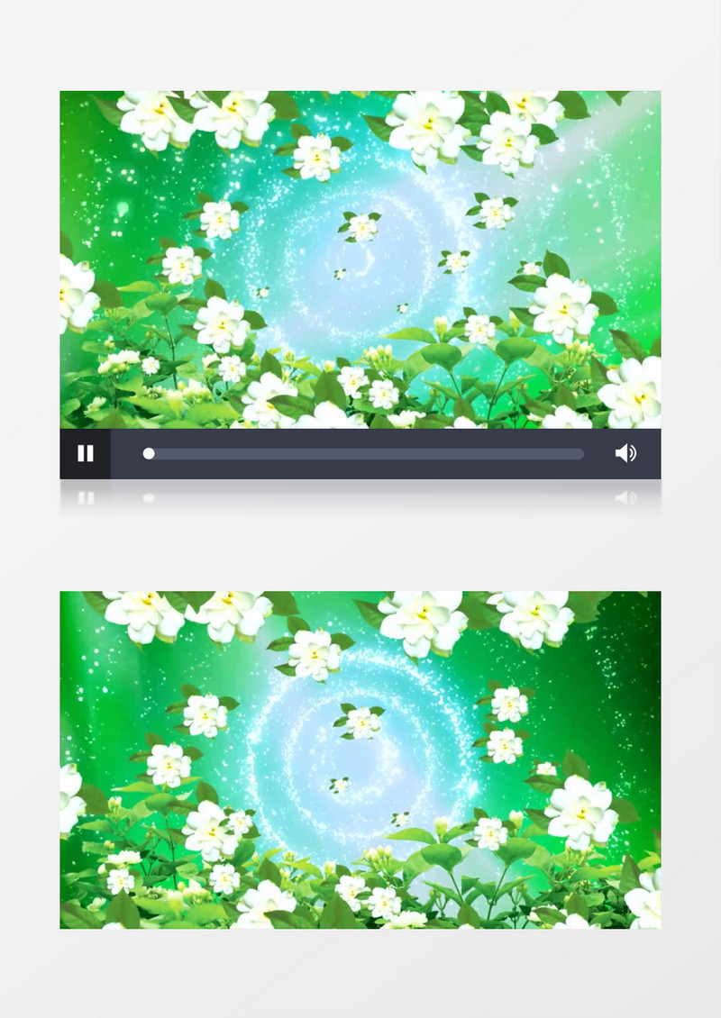 动画动态唯美清新茉莉花背景视频素材