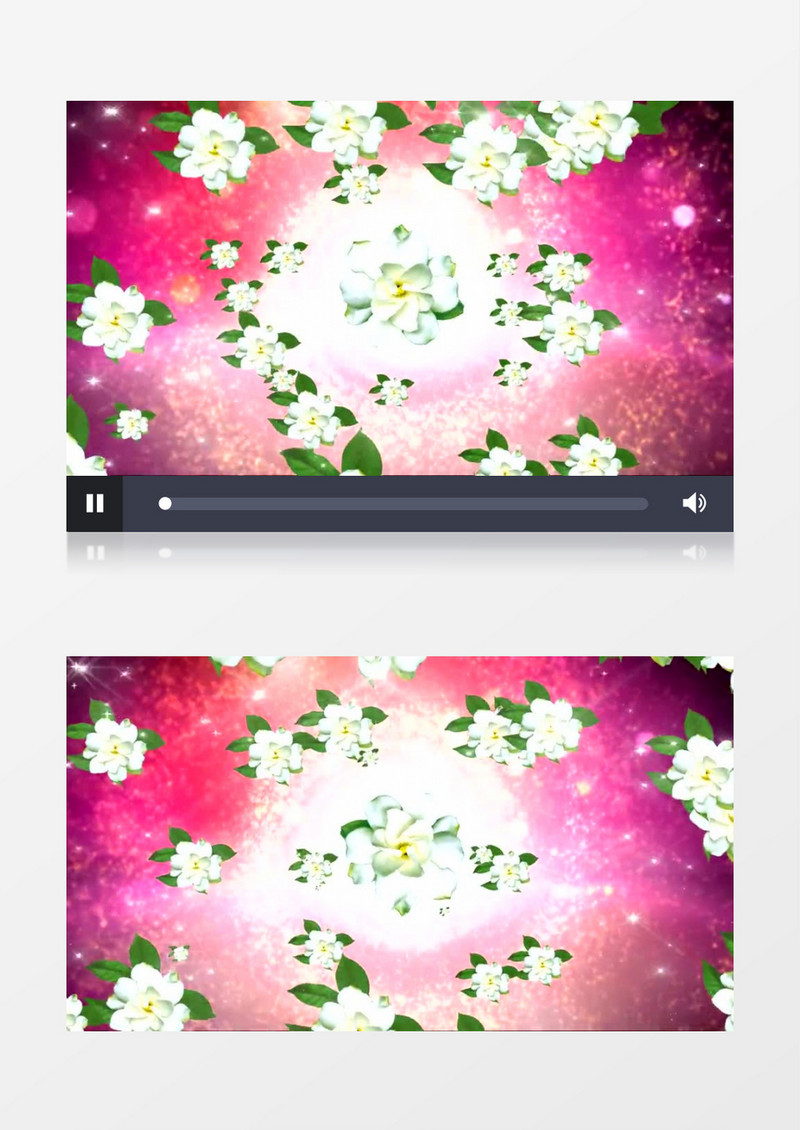 动画动态茉莉花歌曲背景(有音乐)视频素材