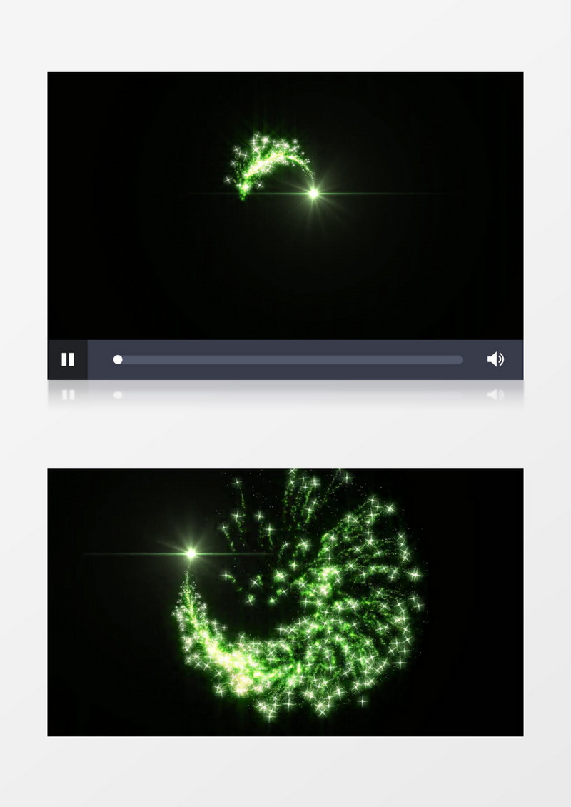 绿色烟花星光粒子背景视频素材