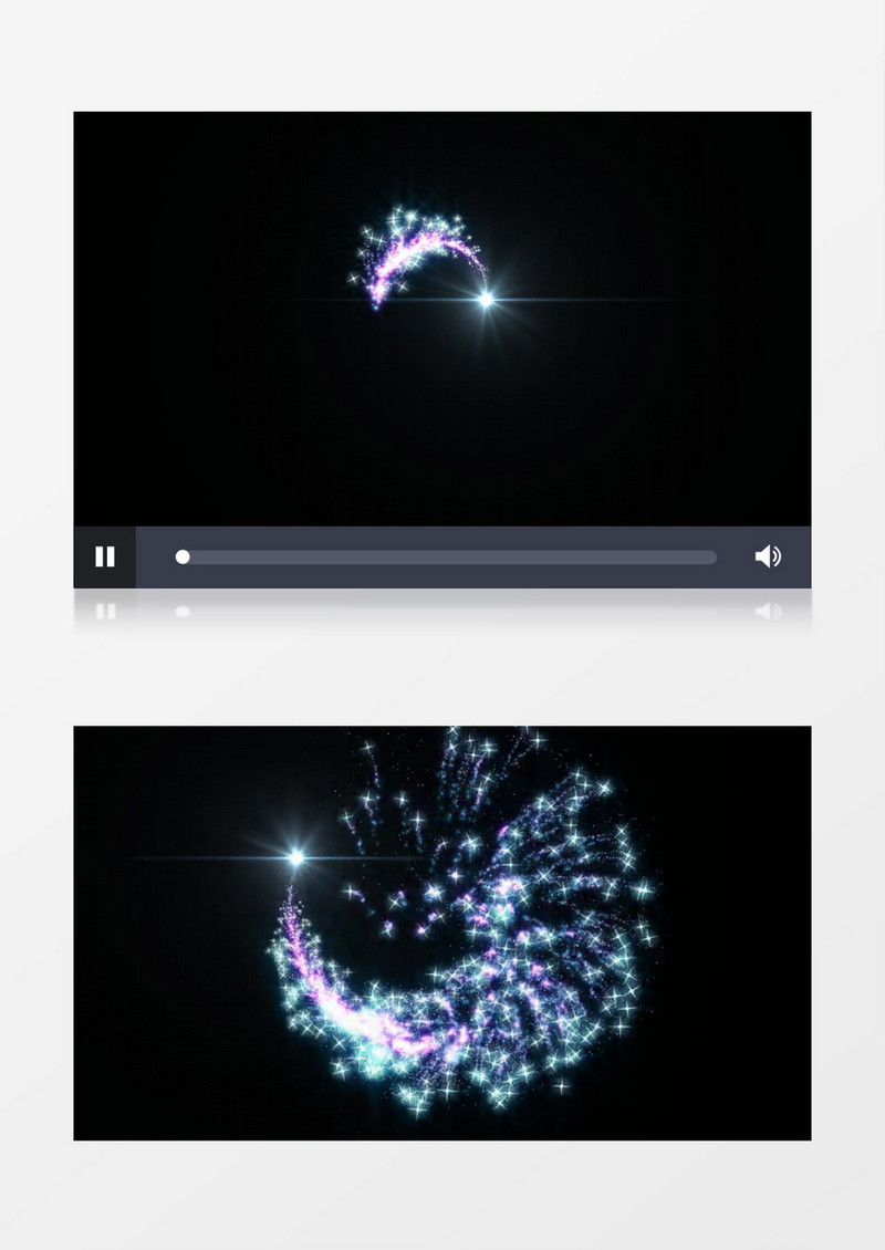 绚丽烟花星光粒子背景视频素材