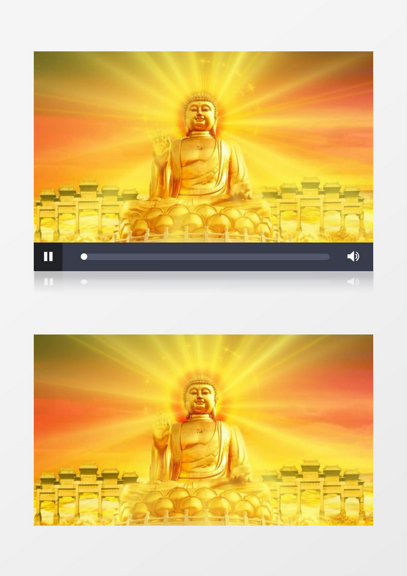 动画动态金光闪闪金佛背景视频素材