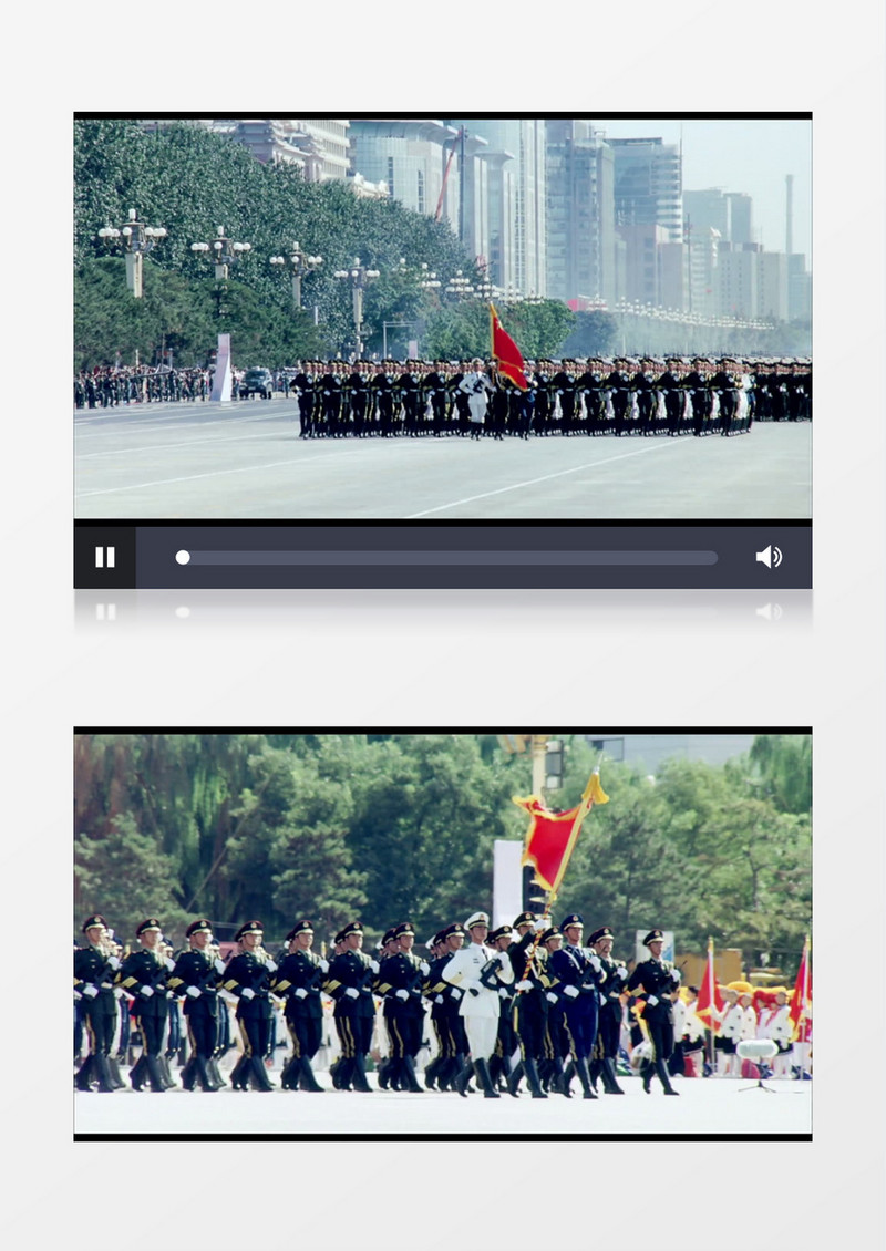 国庆三军部队阅兵背景视频素材